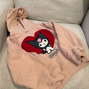 Zara Girls Kuromi Pink Hoodie with Heart Design